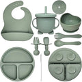 Silicone Feeding Set (10pc) - Army Green