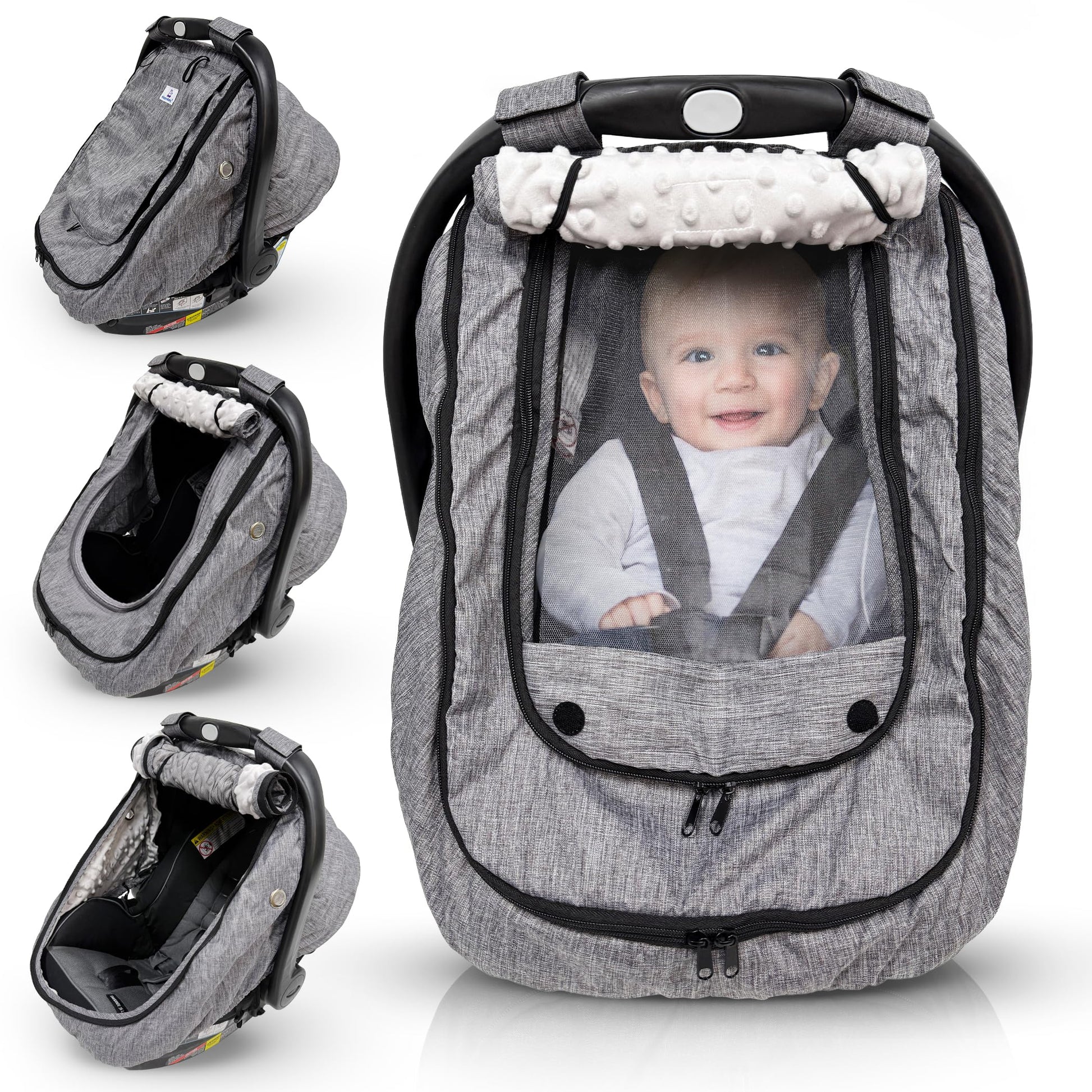 Waterproof Baby Car Seat Cover - Gray